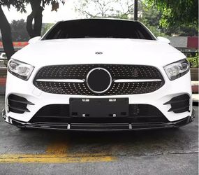 Передня лип накладка (чорна) для Mercedes A-сlass W176 2012-2018рр