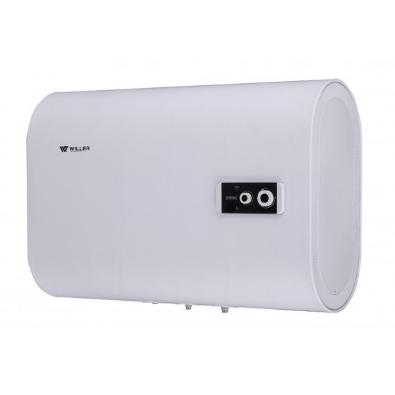 Водонагрівач WILLER Spring, 2,0 кВт, "мокрий" ТЕН, 50 л, прямокутний, горизонтальний, білий (EH50R)