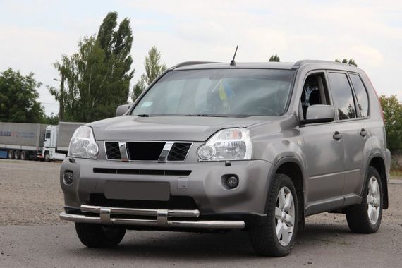 Передняя защита ST015/2 (нерж) для Nissan X-trail T31 2007-2014 гг | Зображення 1