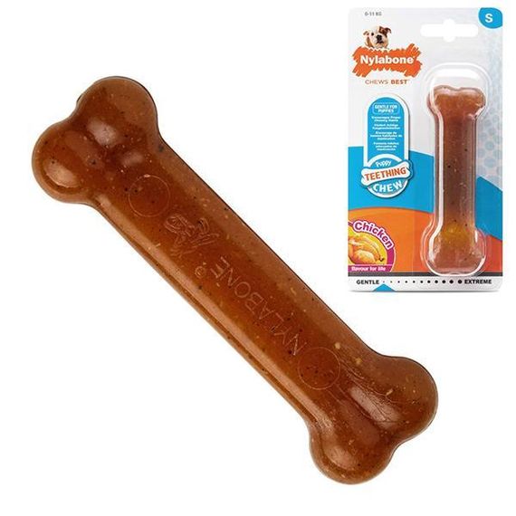 Nylabone Puppy Chew Bone нилабон боун кость жевательная игрушка для щенков, смак курки