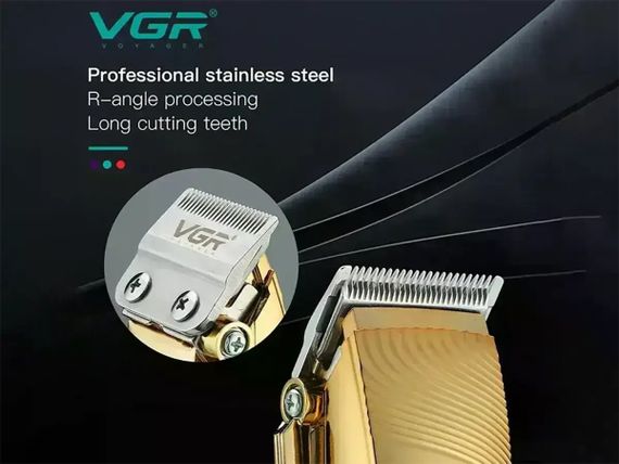 Машинка для стрижки VGR V-280 • Аккумуляторная машинка VGR V-280 с 6 насадками 1,5–13 мм, LCD-дисплеем и USB-зарядкой | Зображення 4