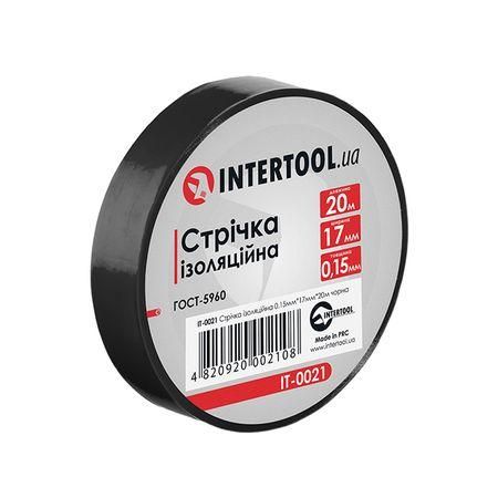 Ізолента ПВХ 20м 0.15*17мм чорна INTERTOOL (IT-0021)