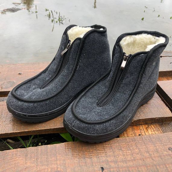 Чоботи чоловічі для риболовлі, Чорні черевики для роботи Чоловіче взуття полювання та риболовлі ZA-55 | Зображення 5