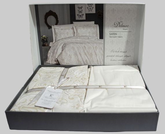 Постельное белье First Choice Cotton Satin 200х220 см Delmor Cream | Зображення 1