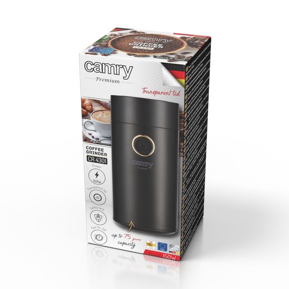 Кавомолка електрична Camry CR 4301 BG ножова 150 Вт 75 г для зернової кави | Зображення 9