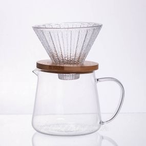 Набор для заваривания кофе стеклянный заварник и пуровер 600 мл 64486-28