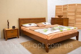 Кровать двуспальная деревянная Сити без изножья 180х200, цвет светлый орех