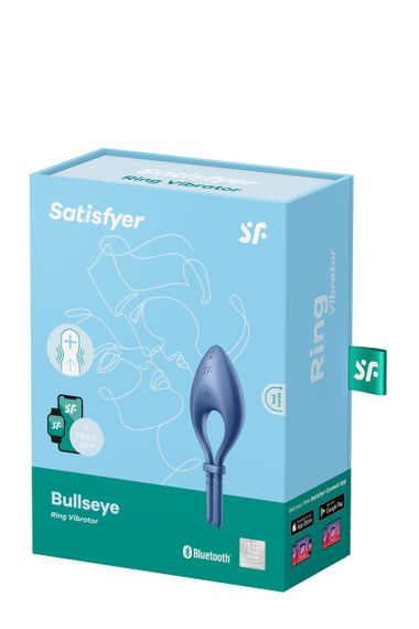 Ерекцинне віброкільце з функцією керування телефоном Satisfyer Bullseye синій sexstyle | Зображення 3