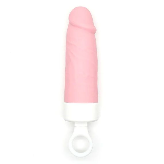 Вібратор CuteVibe Teddy Brown (Pink Dildo), реалістичний вібратор під виглядом морозива | Зображення 2