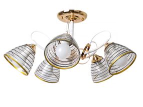 Люстра стельова LK-728S/5 E27 WH+FG