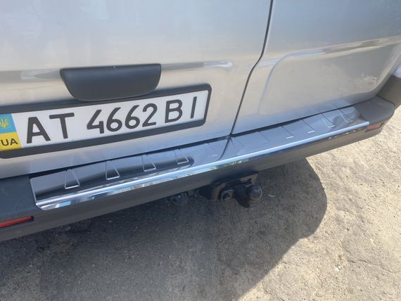 Накладки на задній бампер з загином (Carmos, сталь) для Nissan Primastar 2002-2014рр | Зображення 4