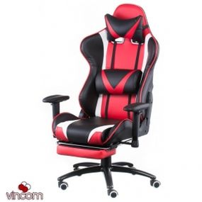 Кресло геймерское Special4You ExtremeRace blackred with footrest