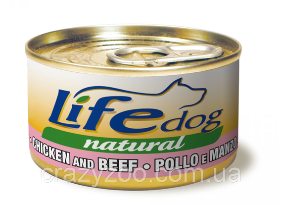 Вологий корм для собак LifeDog Chicken Fillets With Beef з куркою та яловичиною 90 г 420144