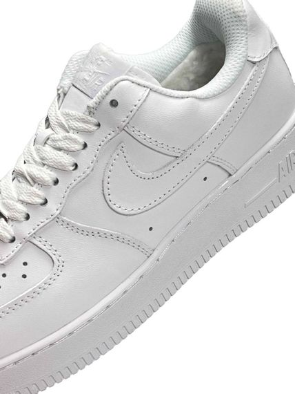 Женские кроссовки  Air Force 1 Winter All White, Вьетнам , мех 40 25 | Зображення 6