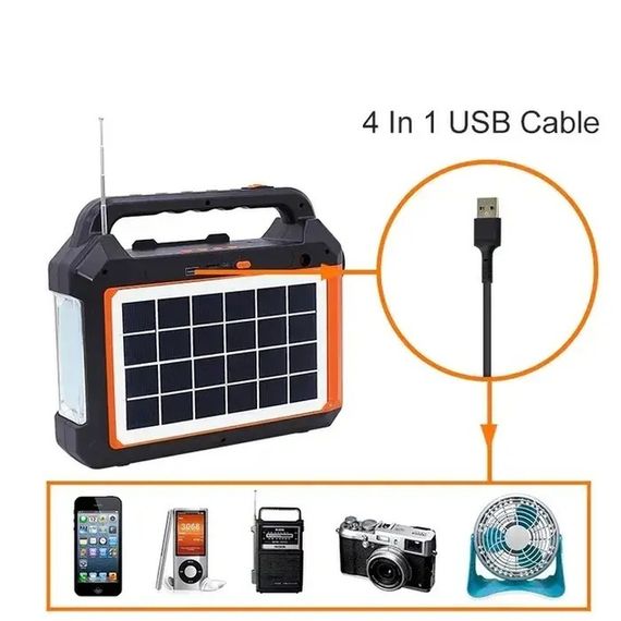 Багатофункціональний ліхтар з PowerBank, радіо та Bluetooth XPRO EP-0158 (MER-15361_691)