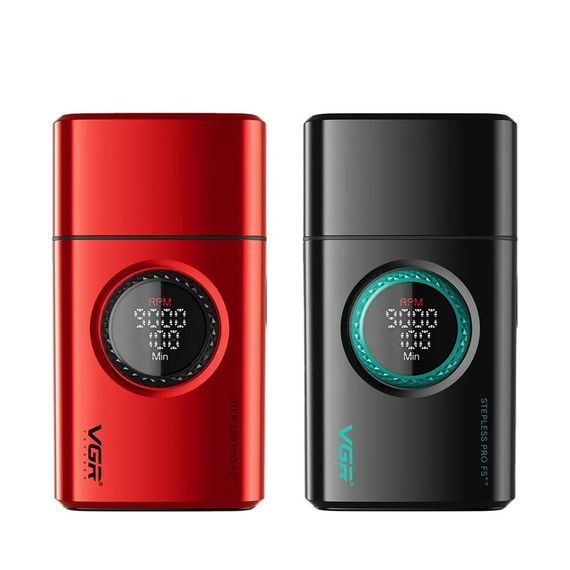 Акумуляторна машинка для стрижки та електробритва VGR 2 в 1 V-977&amp;377 RED, регулювання потужності 7000-9000 RPM, LED display (46083-V-977&377 RED,_2140)