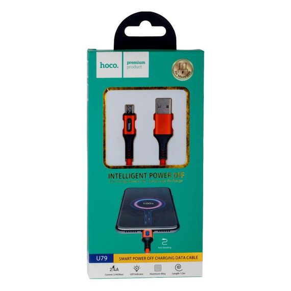 Кабель USB Hoco U79 Admirable Micro 2.4A Колір Червоний | Зображення 2