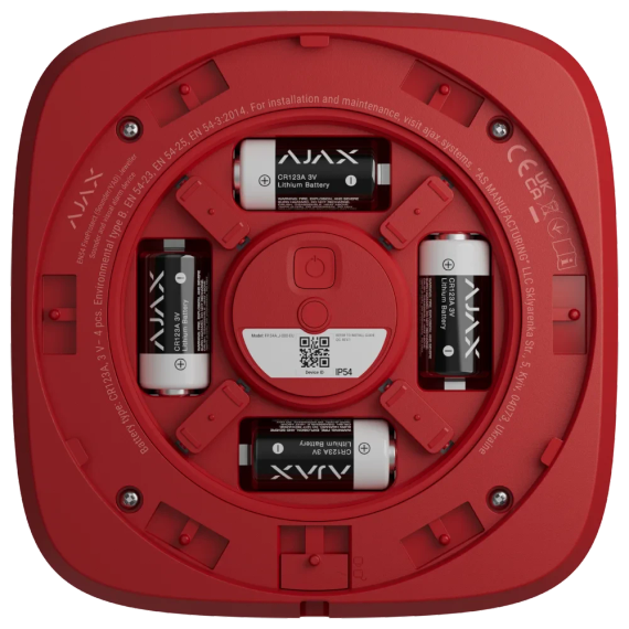 Ajax EN54 FireProtect (Sounder) red пожежний звуковий Сповіщувач | Зображення 2