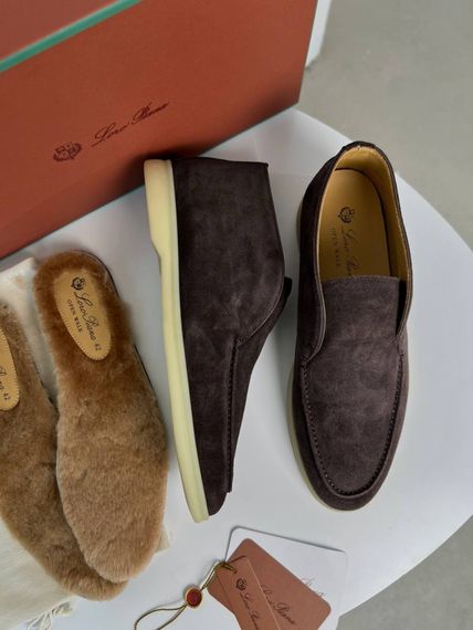 Лофери Loro Piana Open Walk темно-коричневого кольору ob436 | Зображення 7