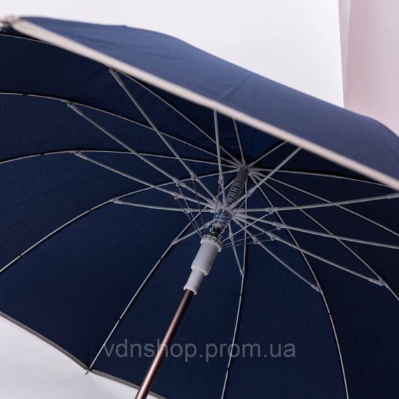Класична парасолька-тростина з чохлом напівавтомат з поліестеру міцна надійна 12 спиць діаметр 120 см Сірий HP-23-16G | Зображення 6
