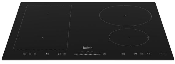 Варочная поверхность стеклокерамическая Beko HII64500UFT - индукция/60см/4конф/1 расш/слайдер/черный (HII64500UFT) | Зображення 1