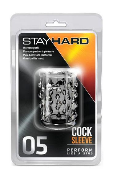 Насадка STAY HARD - COCK SLEEVE 05, CLEAR Sex Aura | Зображення 1