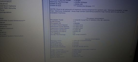 Игровой ноутбук Dell Vostro 3583 / 15.6" (1920x1080) TN / Intel Core i7-8565U (4 (8) ядра по 1.8 - 4.6 GHz) / 8 GB DDR4 / 256 GB SSD / AMD Radeon 520, 2 GB GDDR5, 64-bit / WebCam / Windows 10 б/у | Зображення 9