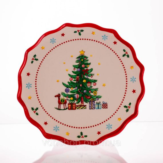 Тортівниця порцелянова на ніжці New Year Ø21 (см) CR-1-6 | Зображення 4