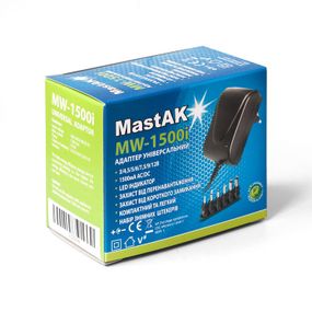 Універсальний блок живлення MastAK MW-1500i (3v-12v 1500mA)