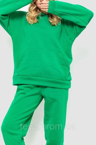 Спортивный костюм женский на флисе, цвет зеленый,  размер L-XL FA_008426 | Зображення 2
