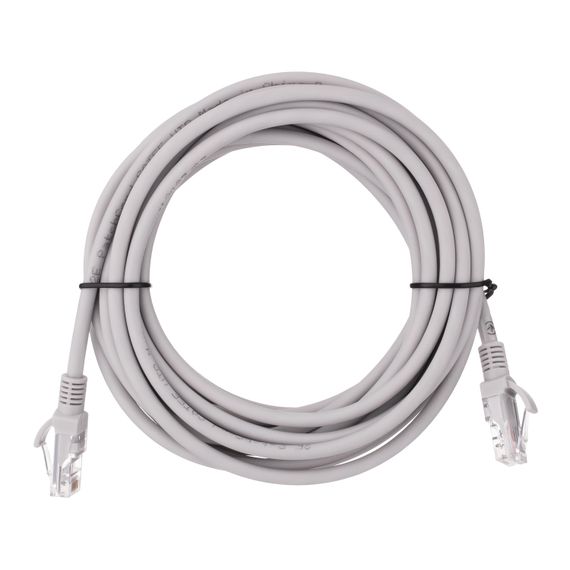 Патч-корд 2E  САТ 5e, UTP, 5м, 26AWG, RJ45, 7/0.16, Cu, LSZH, сірий (2E-PC5ECU-5LSZH-GRY)