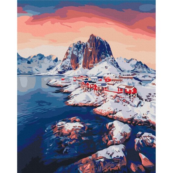 Картина за номерами "Світанок на Лофотенських островах" BS52770, 40х50 см