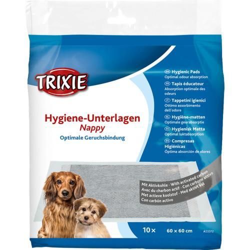 Пеленки для собак Trixie з активованим вугіллям 60 х 60 см, 10 шт