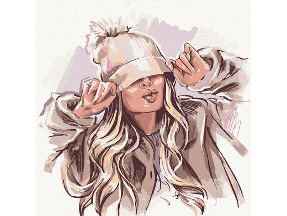 Картина по номерам "Winter girl" 40х40 10230-AC
