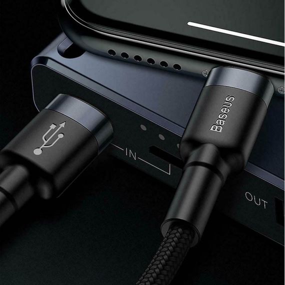 Дата кабель Baseus Cafule Type-C to Lightning PD 18W (1m) (CATLKLF) Gray / Black | Зображення 2