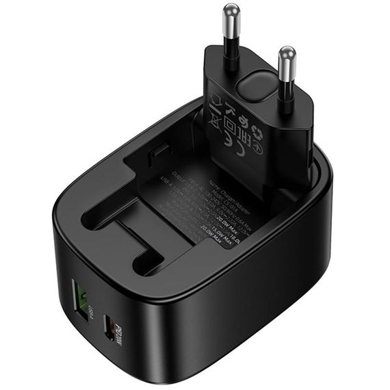 МЗП Hoco CS101A Folding PD20W+QC3.0 (1USB-A/1C) Black | Зображення 2