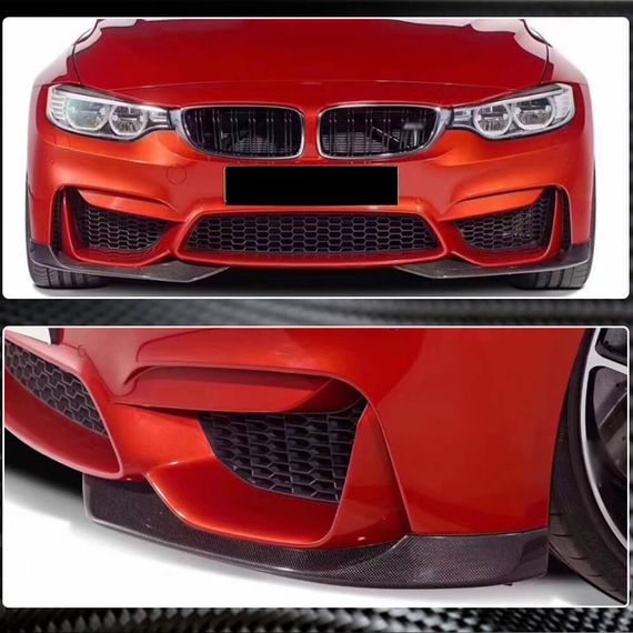 Накладки на передній бампер Flap V2 (для F82/F83, Карбон) для BMW 4 серія F-32 2012-2020 рр | Зображення 2