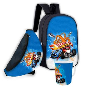Набор детский Хот Вилс "Hot Wheels" рюкзак 36х27см сумка-бананка,кружка с принтом для мальчика (01615)