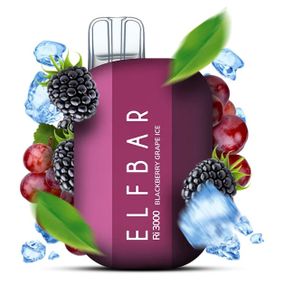 Elf Bar RI3000 5%. Ежевика Виноград (Blackberry Grape Ice)
