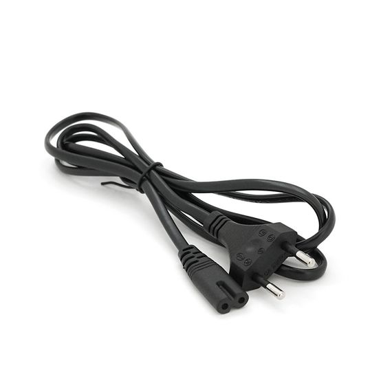 Кабель питания 1.5m,0.5mm,PC-184/2 CEE7/16-C7 2 pin,Black,OEM Q650