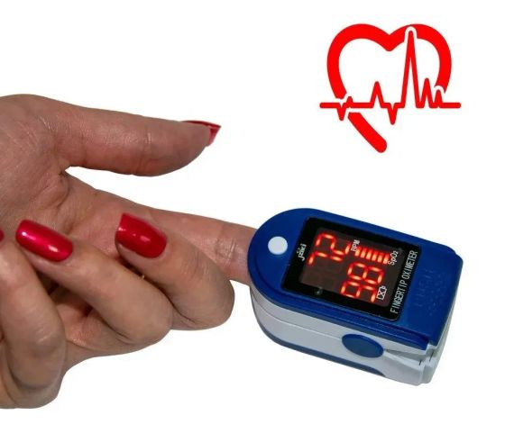 Пульсометр для измерения пульса и сатурации JZK-302 Синий, пульсоксиметр на палец | Зображення 2