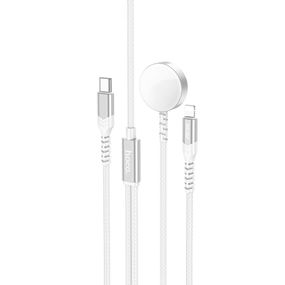 БЗП Hoco CW54 2in1 for Apple Watch + Type-C / Lightning White