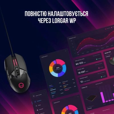 Мышка Lorgar Stricter 579 RGB USB Black (LRG-GMS579) | Зображення 3
