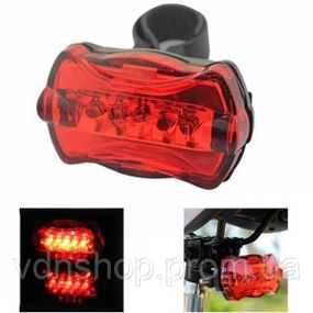 Стоп-сигнал на задню раму велосипеда STOP 198-5LED 2xAAA, Повороти стоп-сигнал для велосипеда QK-99