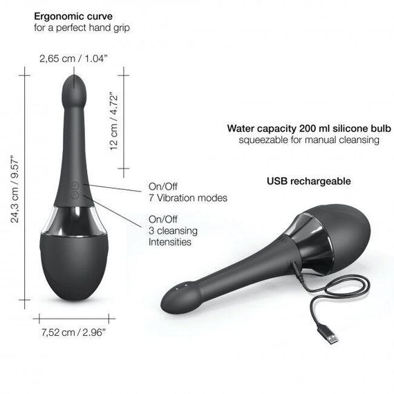 Автоматичний анальний душ-вібратор Dorcel Douche Mate Pro – Високотехнологічний пристрій для інтимної гігієни та задоволення | Зображення 5