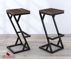 Стул барный Loft Design BS-2 орех-модена