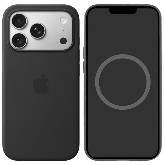 Чохол Silicone case (AAA) with Magsafe and Animation для Apple iPhone 17 Pro Max (6.9") Black