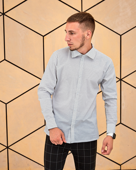 Сорочка класична білий горох S | Зображення 5