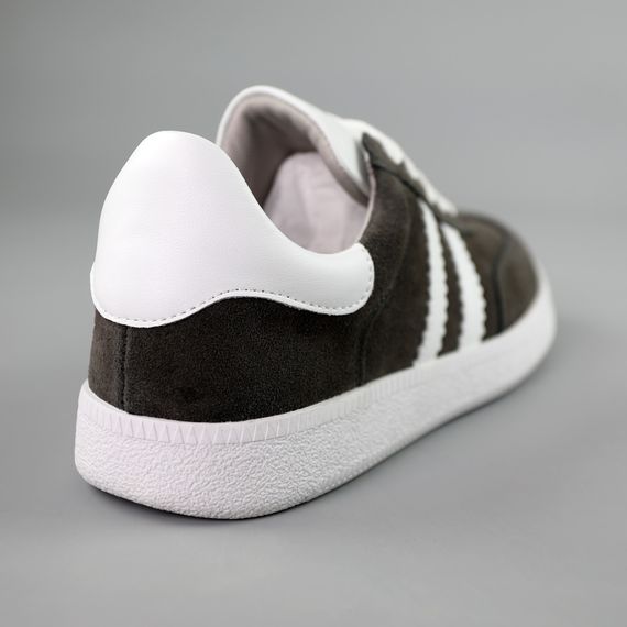 Кеди жіночі замшеві 591413 Темно-сірі 36 37 38 39 40 41 | Зображення 5