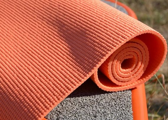 Килимок для йоги та фітнесу Power System PS-4014 PVC Fitness-Yoga Mat Orange (173x61x0.6) (PS-4014_Orange) | Зображення 2